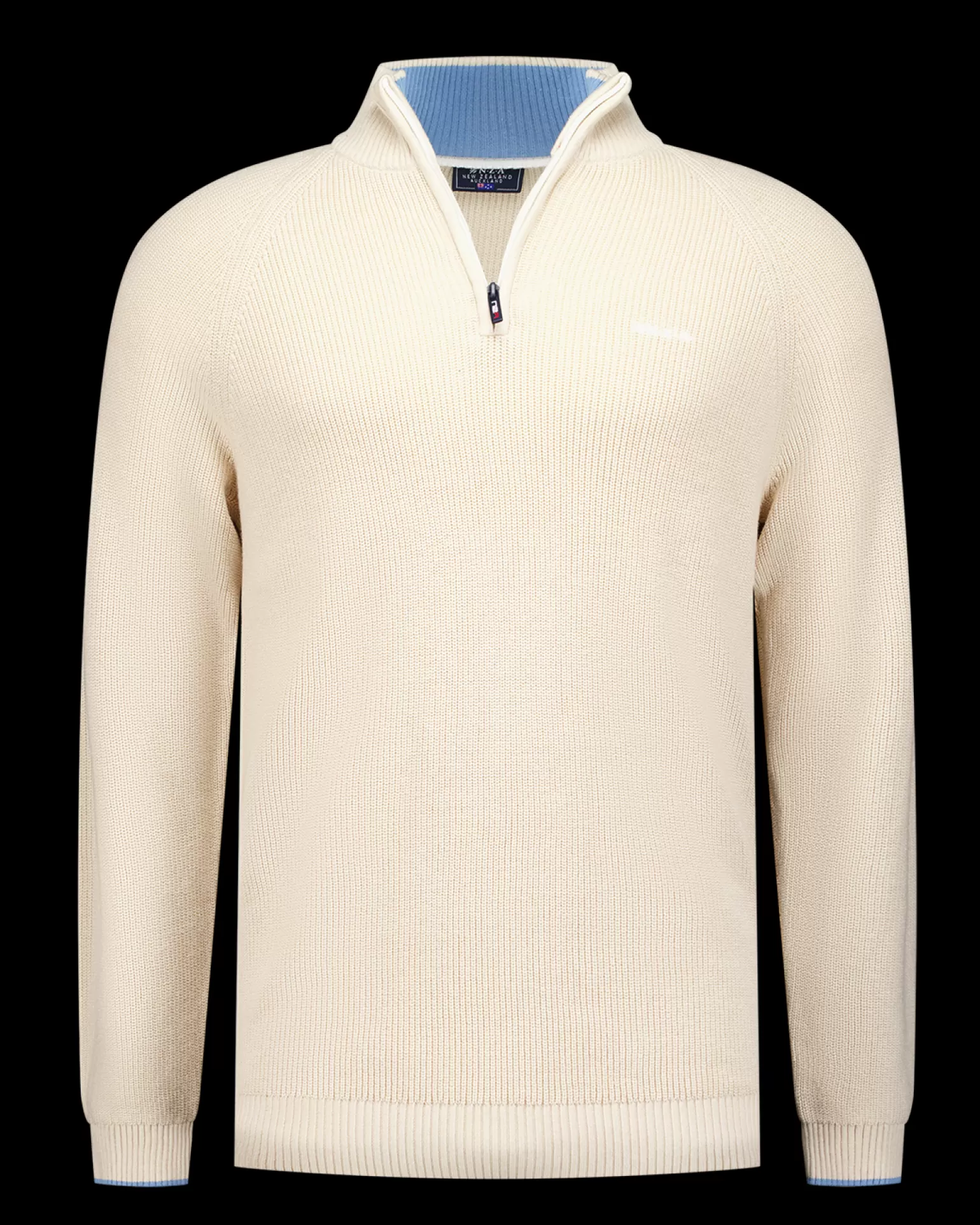 Beige Knitted Half Zip Pullover - | NZA New Zealand Aucklanc Shop