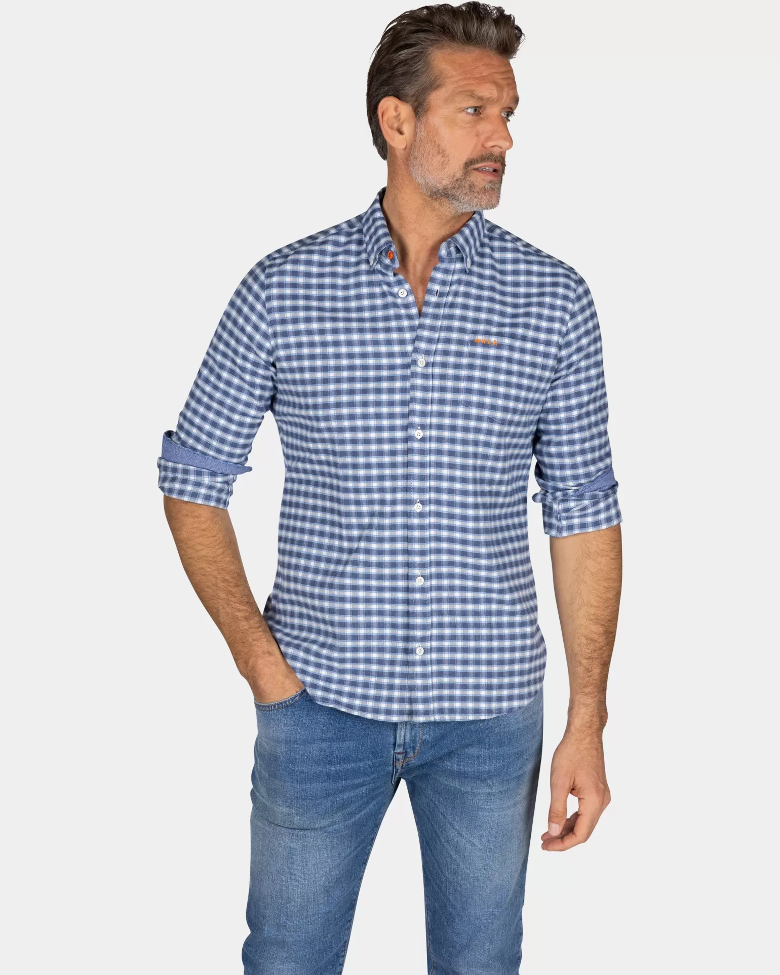 Blue White Checked Shirt - | NZA New Zealand Aucklanc Discount