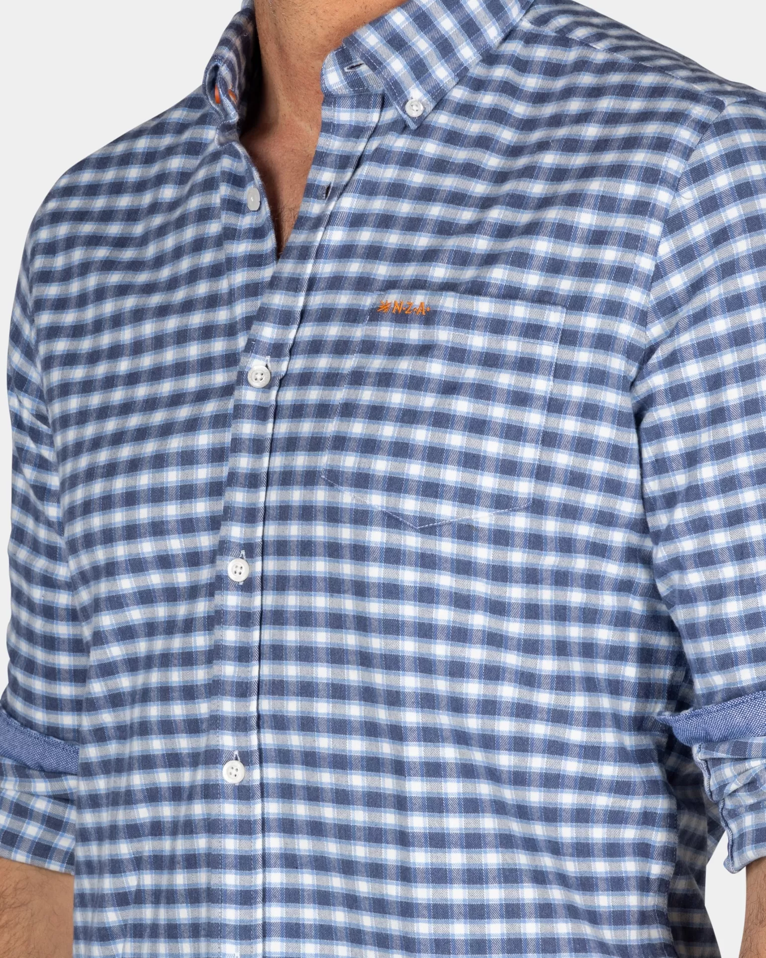 Blue White Checked Shirt - | NZA New Zealand Aucklanc Discount