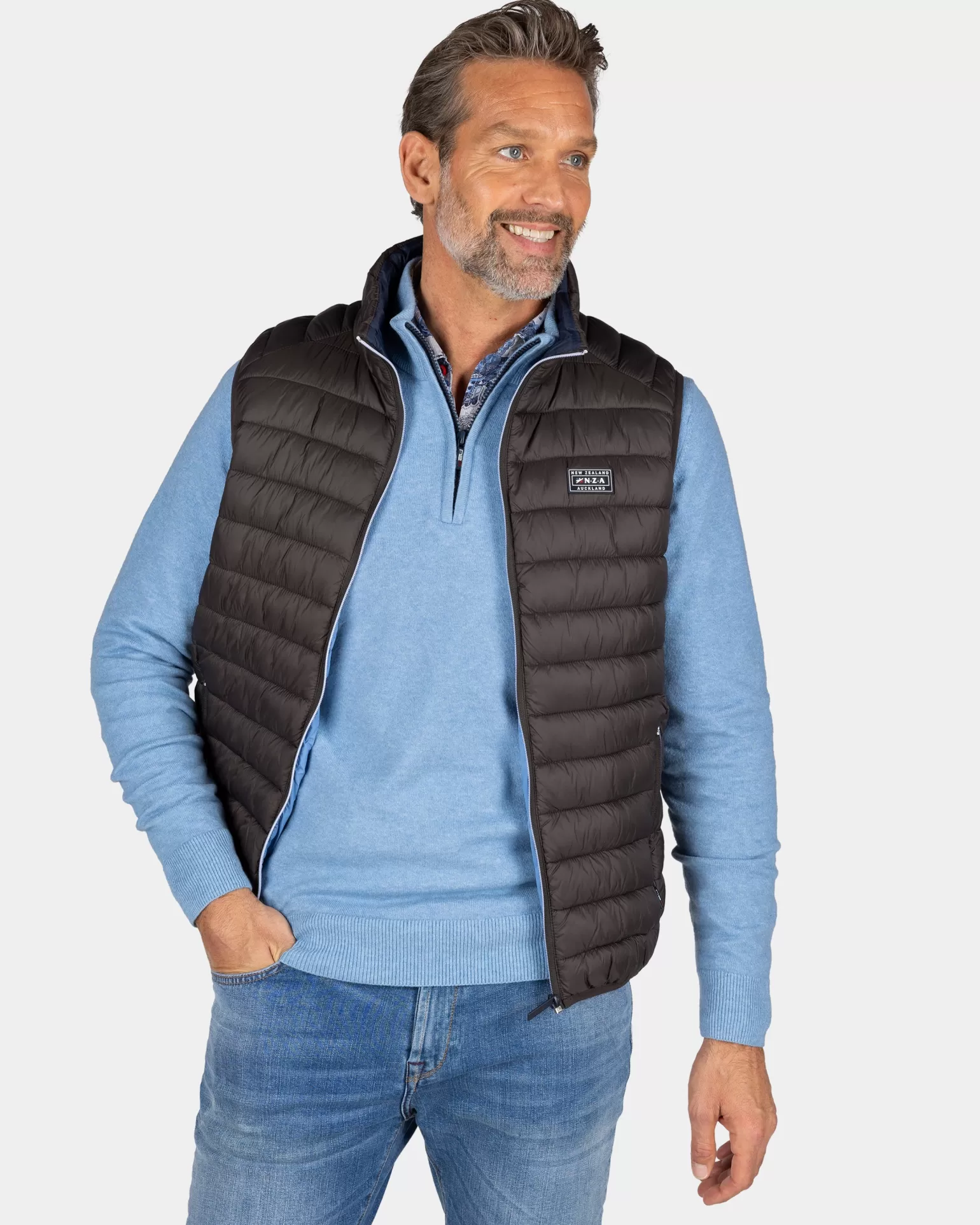 Brown Padded Vest - | NZA New Zealand Aucklanc Flash Sale