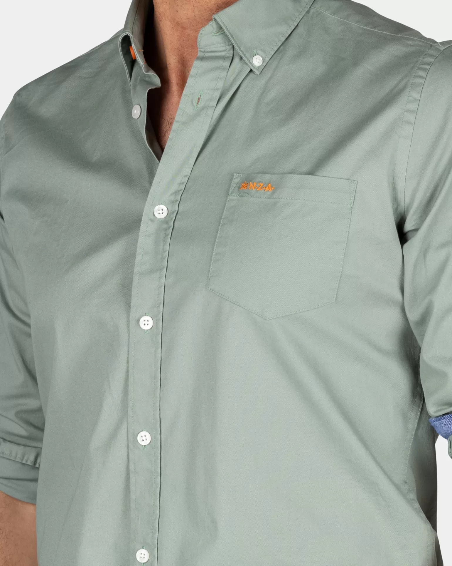 Dark Green Cotton Shirt - | NZA New Zealand Aucklanc Flash Sale