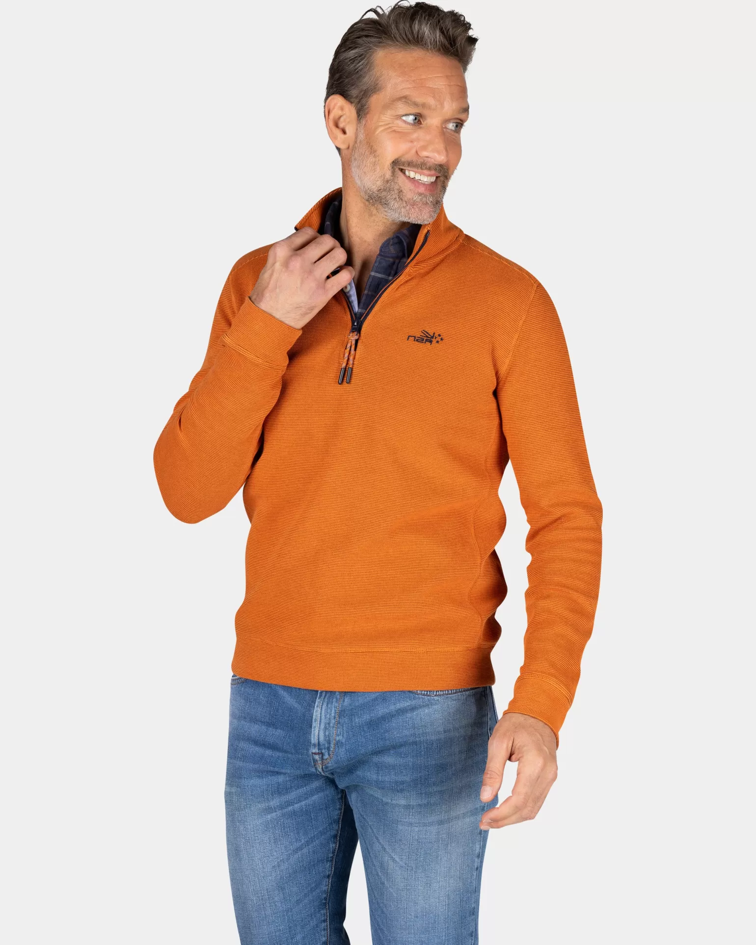 Dark Orange Half-zip Sweater - | NZA New Zealand Aucklanc Cheap