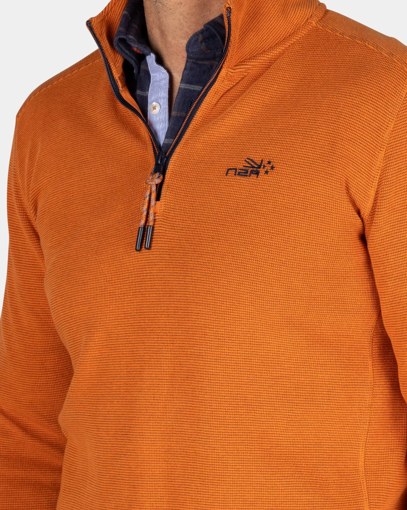 Dark Orange Half-zip Sweater - | NZA New Zealand Aucklanc Cheap