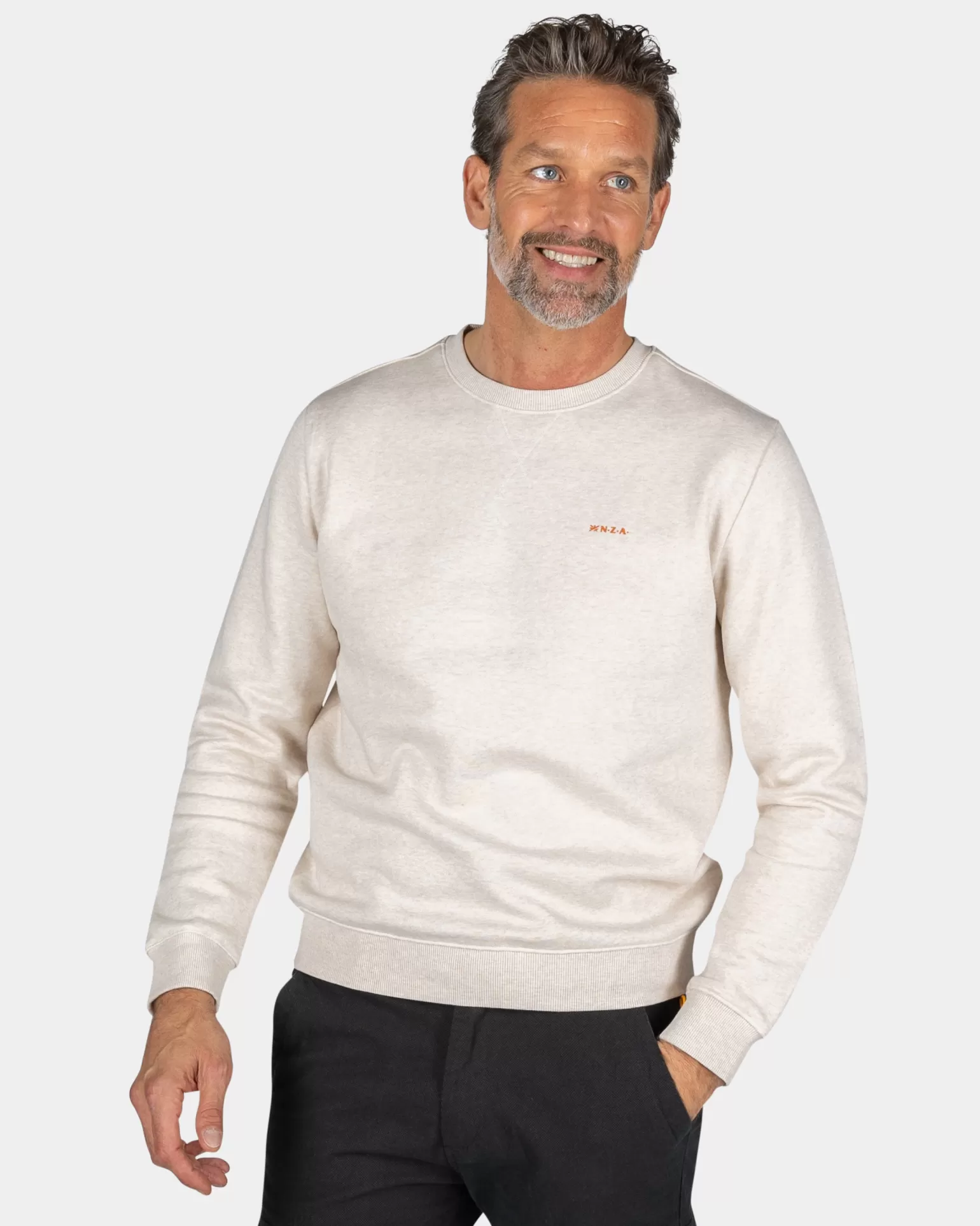 Ecru Crew Neck Sweater - | NZA New Zealand Aucklanc Outlet