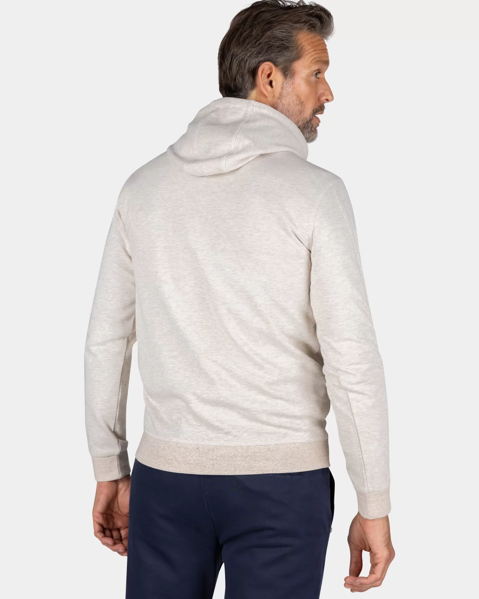 Ecru Hoodie With Chest Text - | NZA New Zealand Aucklanc Shop