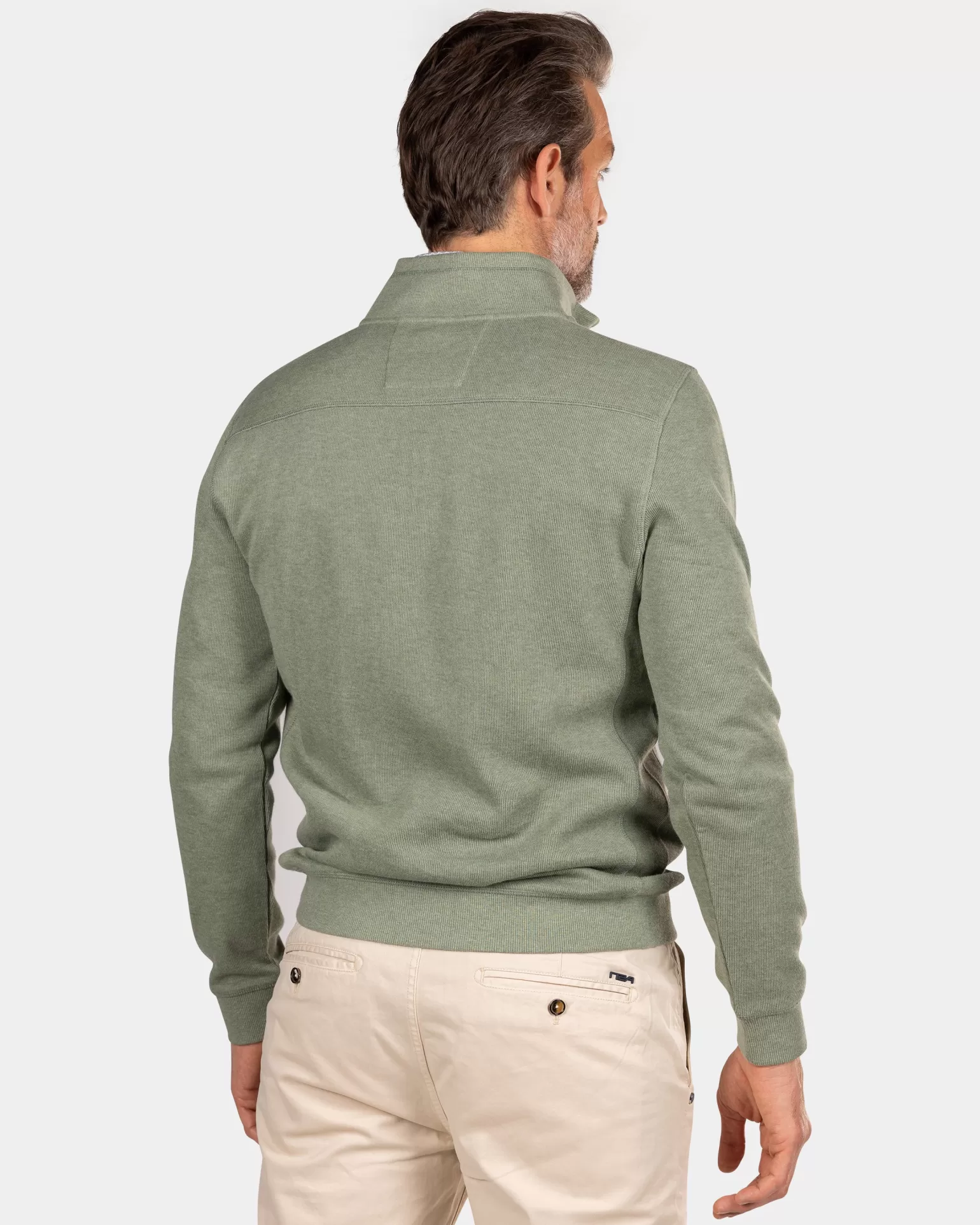 Green Half Zip Sweat - | NZA New Zealand Aucklanc Shop