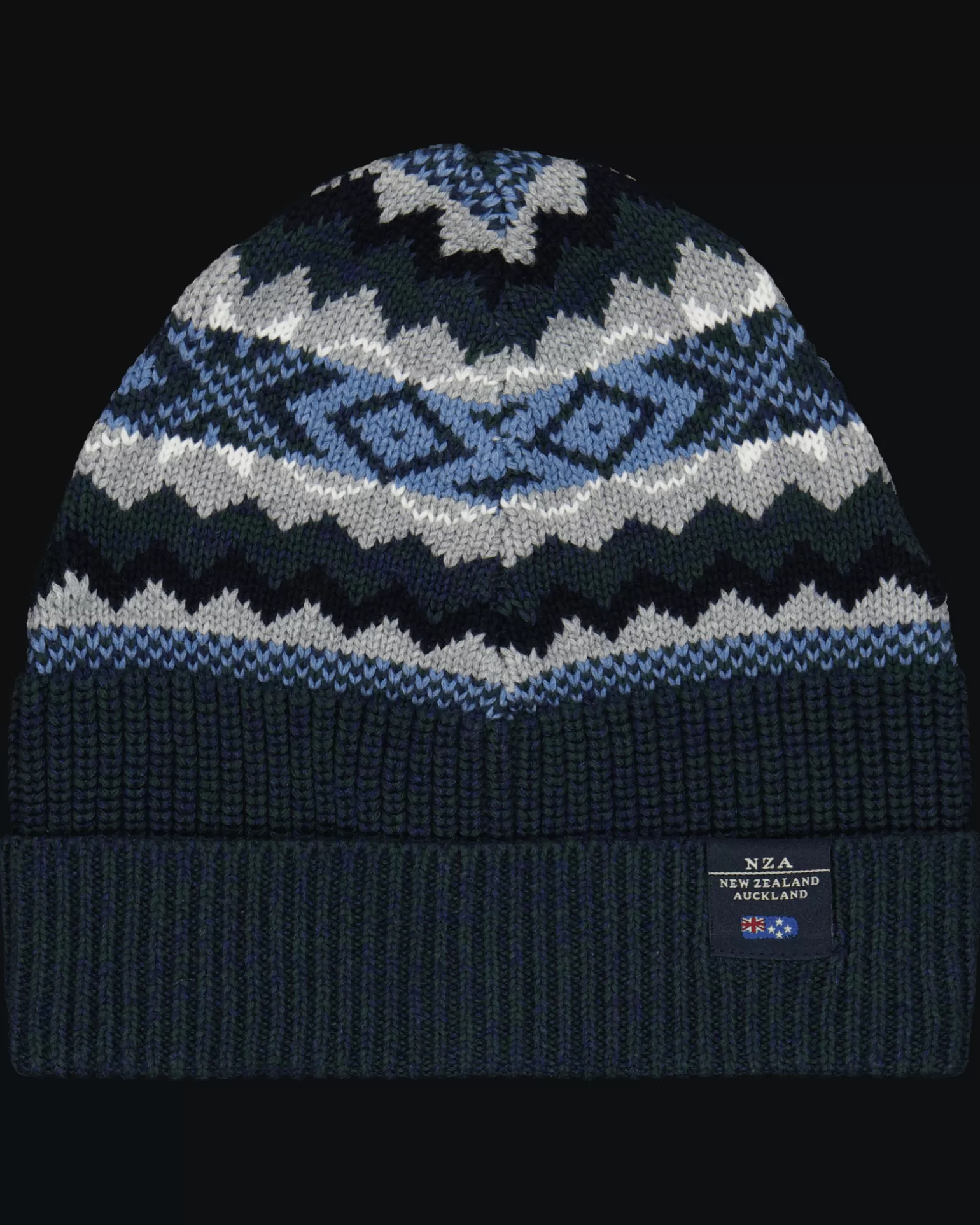 Knitted Beanie With Print - | NZA New Zealand Aucklanc Discount