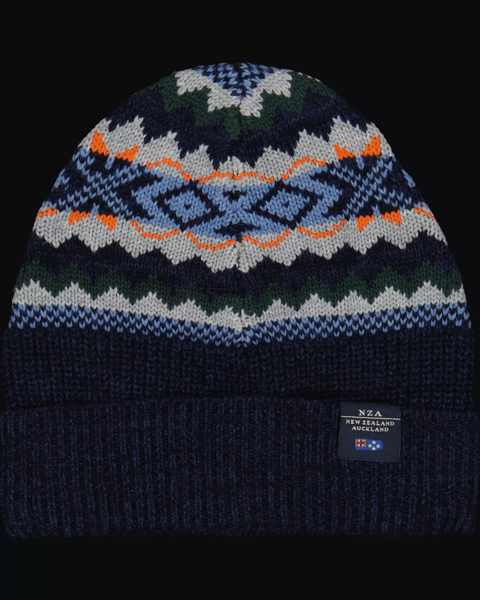 Knitted Beanie With Print - | NZA New Zealand Aucklanc Sale