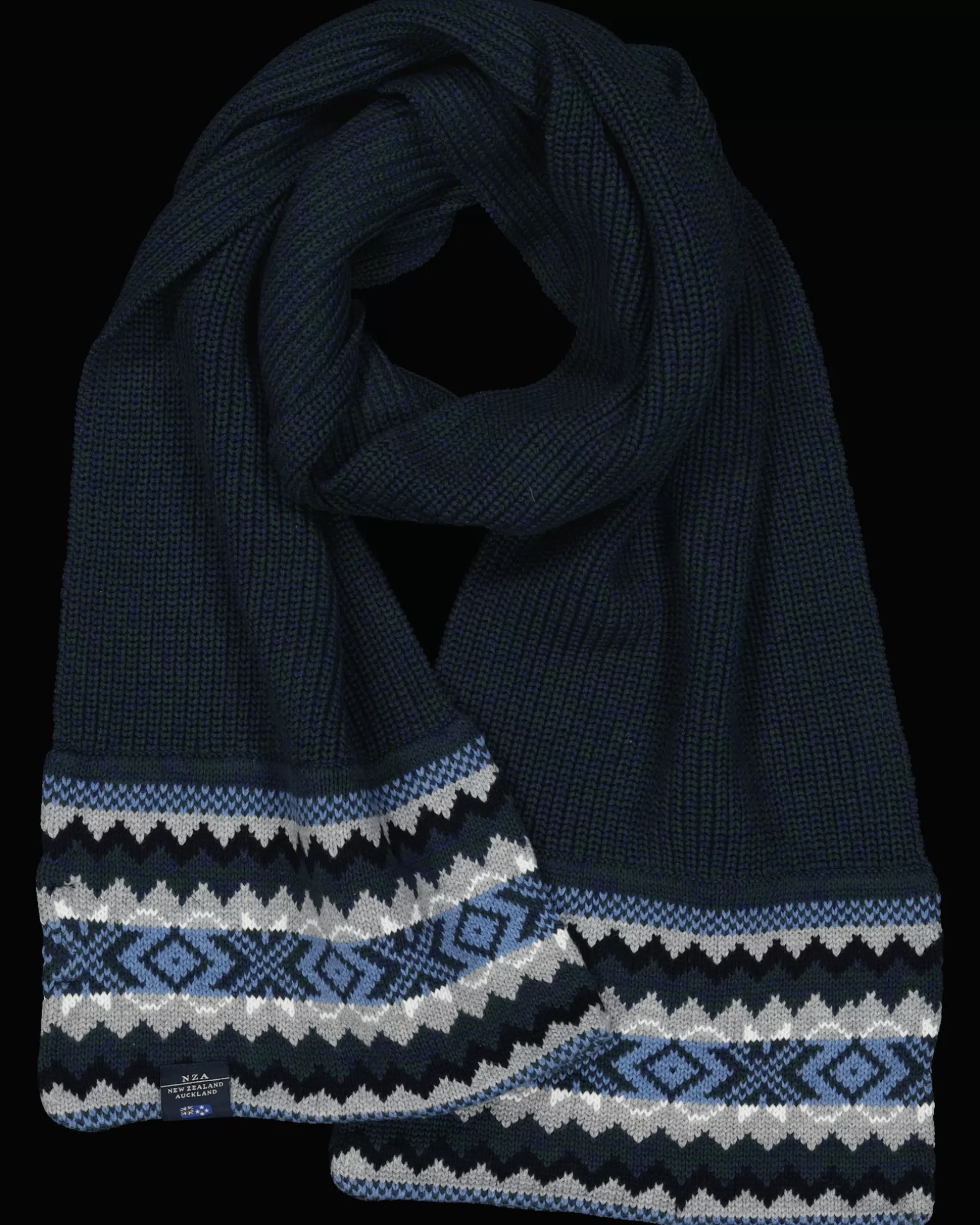 Knitted Scarf With Print - | NZA New Zealand Aucklanc New