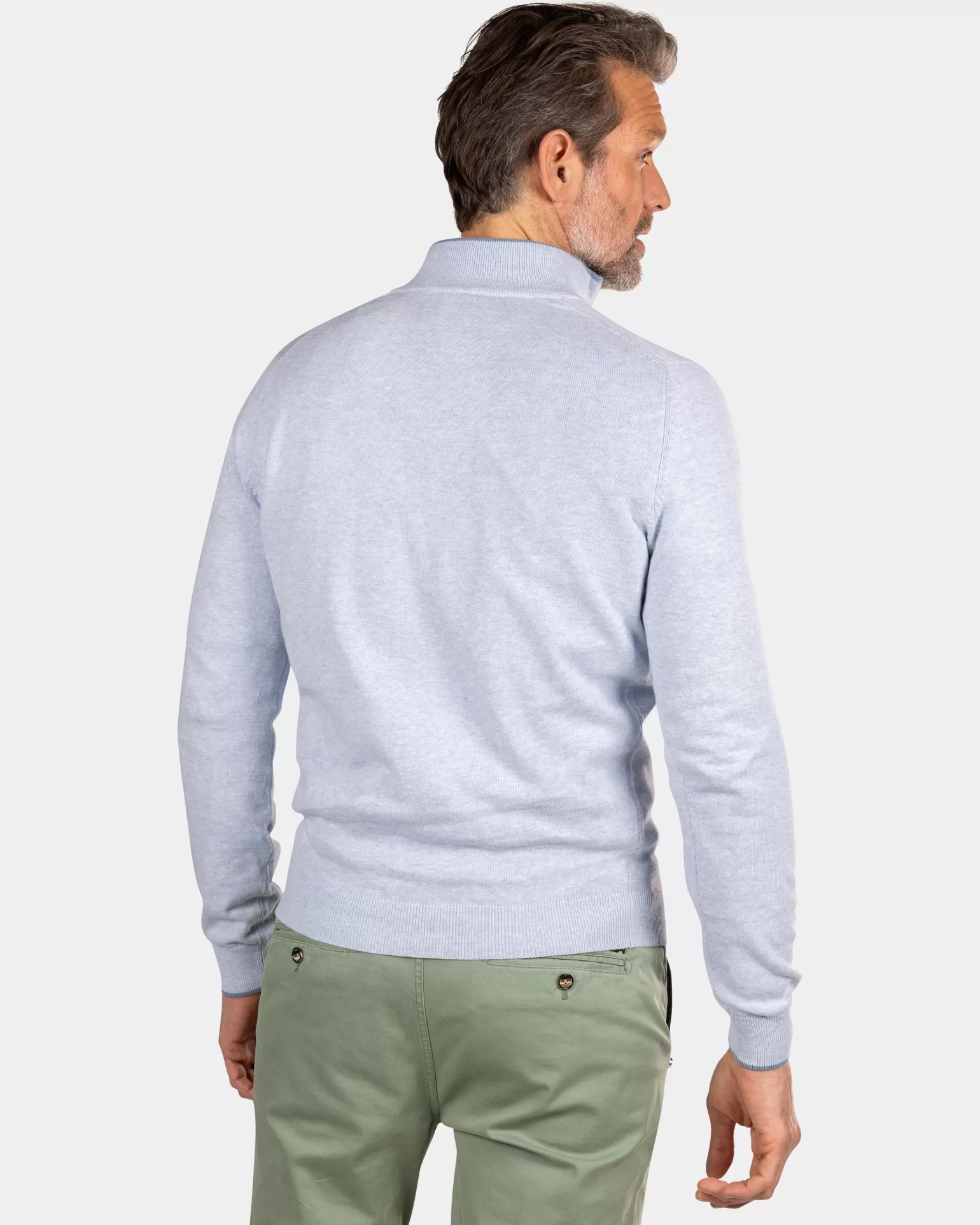 Light Blue Half Zip Pullover - | NZA New Zealand Aucklanc Outlet