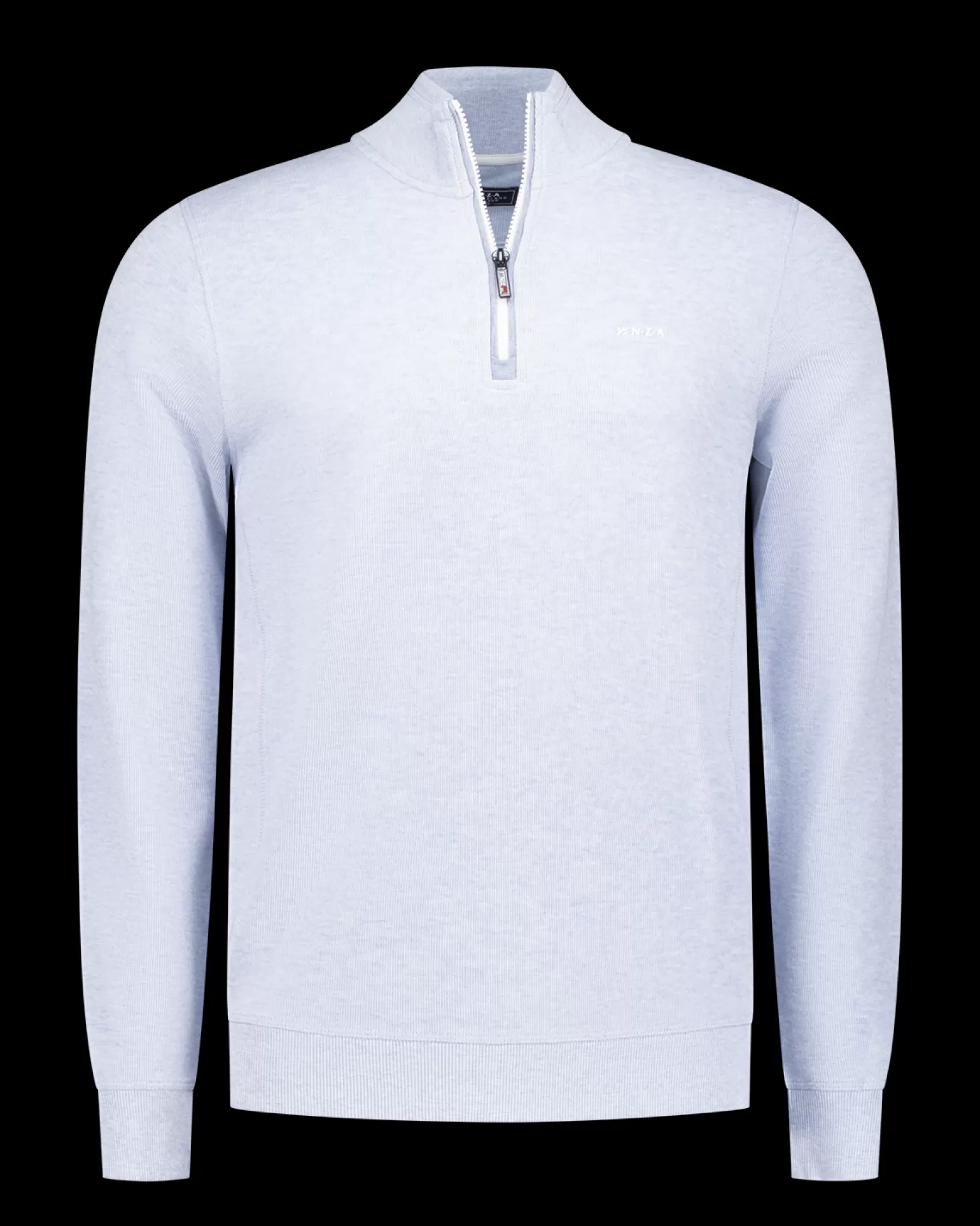 Light Blue Half Zip Sweat - | NZA New Zealand Aucklanc Flash Sale