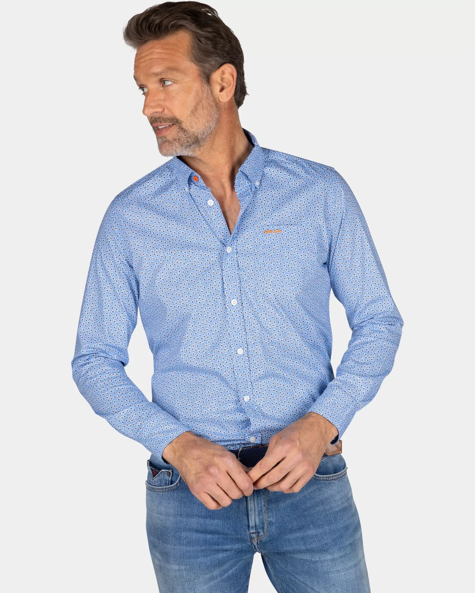 Light Blue Poplin Shirt - | NZA New Zealand Aucklanc Discount