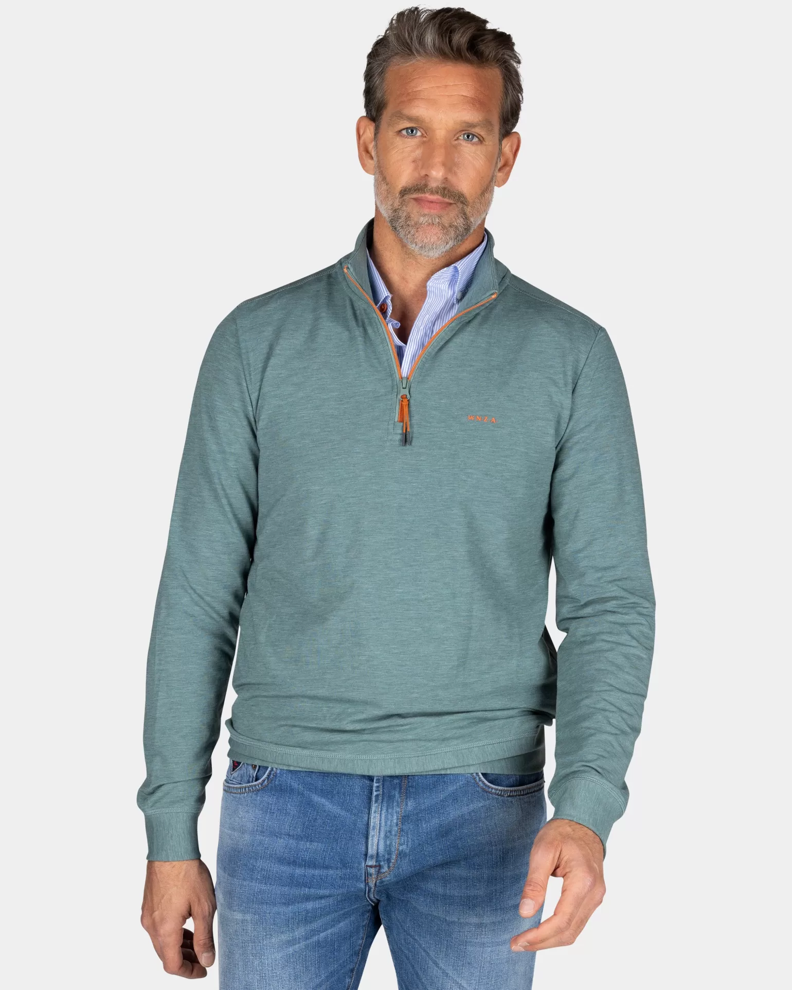 Light Green Half-zip Sweater - | NZA New Zealand Aucklanc Discount