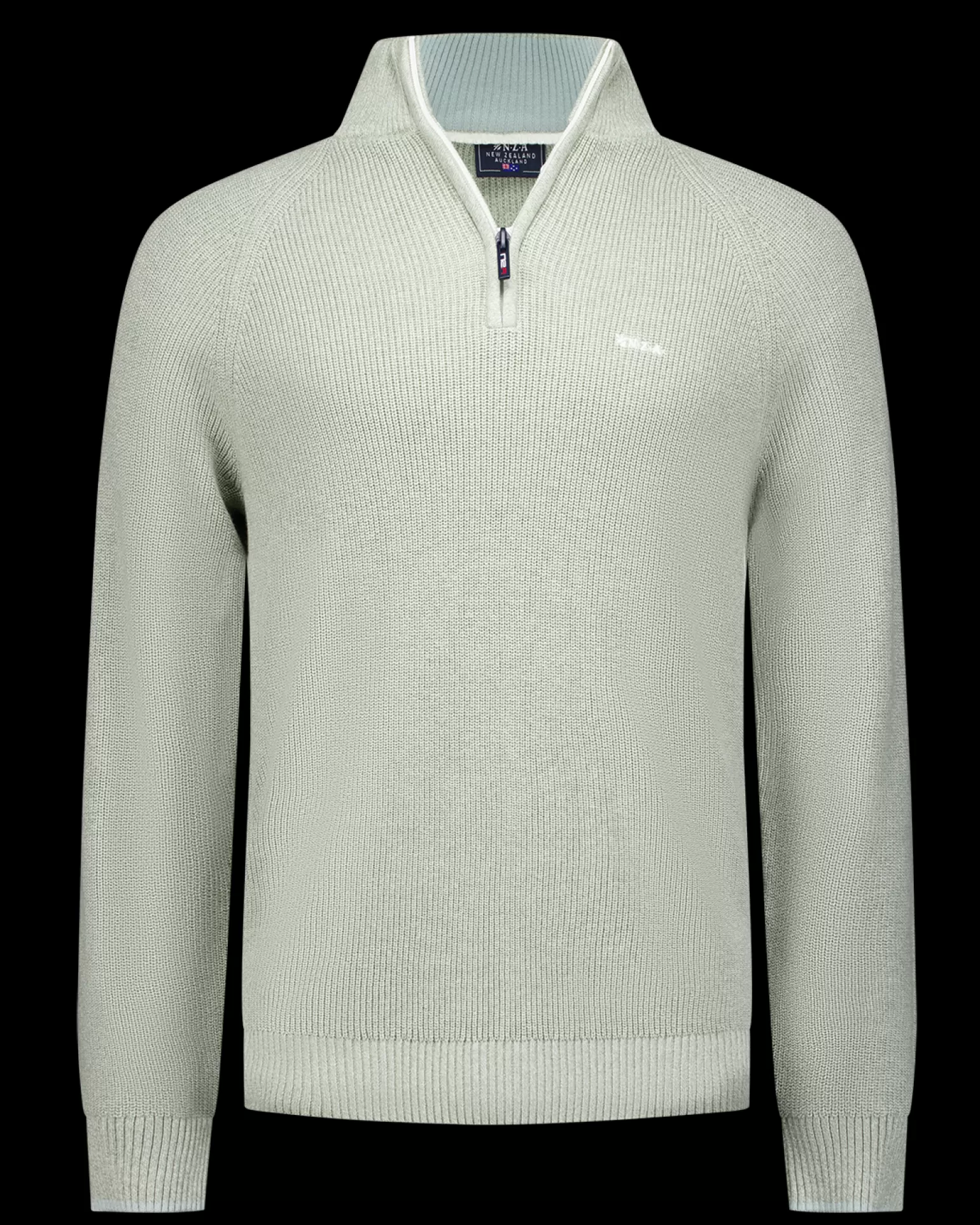 Light Green Knitted Half Zip Pullover - | NZA New Zealand Aucklanc Store