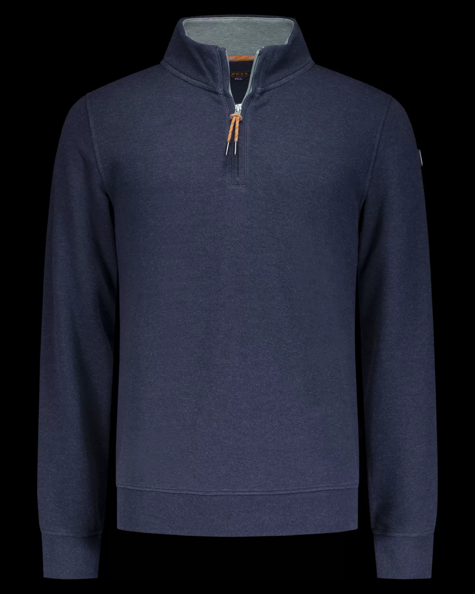 Navy Half-zip Sweater - | NZA New Zealand Aucklanc Flash Sale