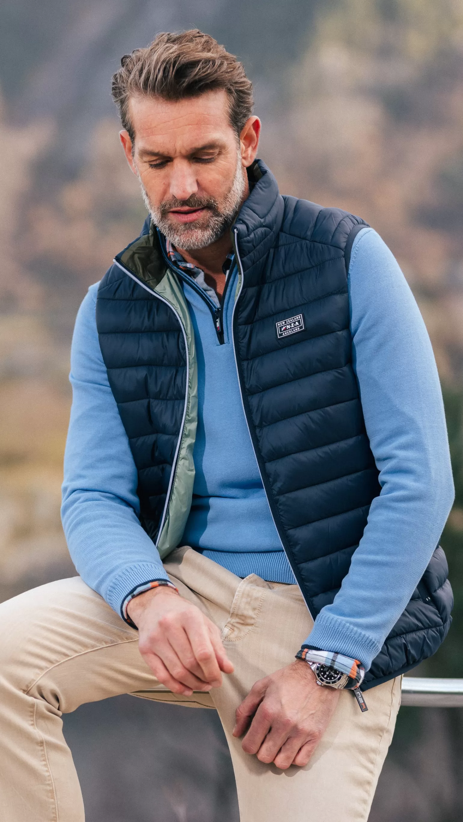 Navy Quilted Bodywarmer - | NZA New Zealand Aucklanc New