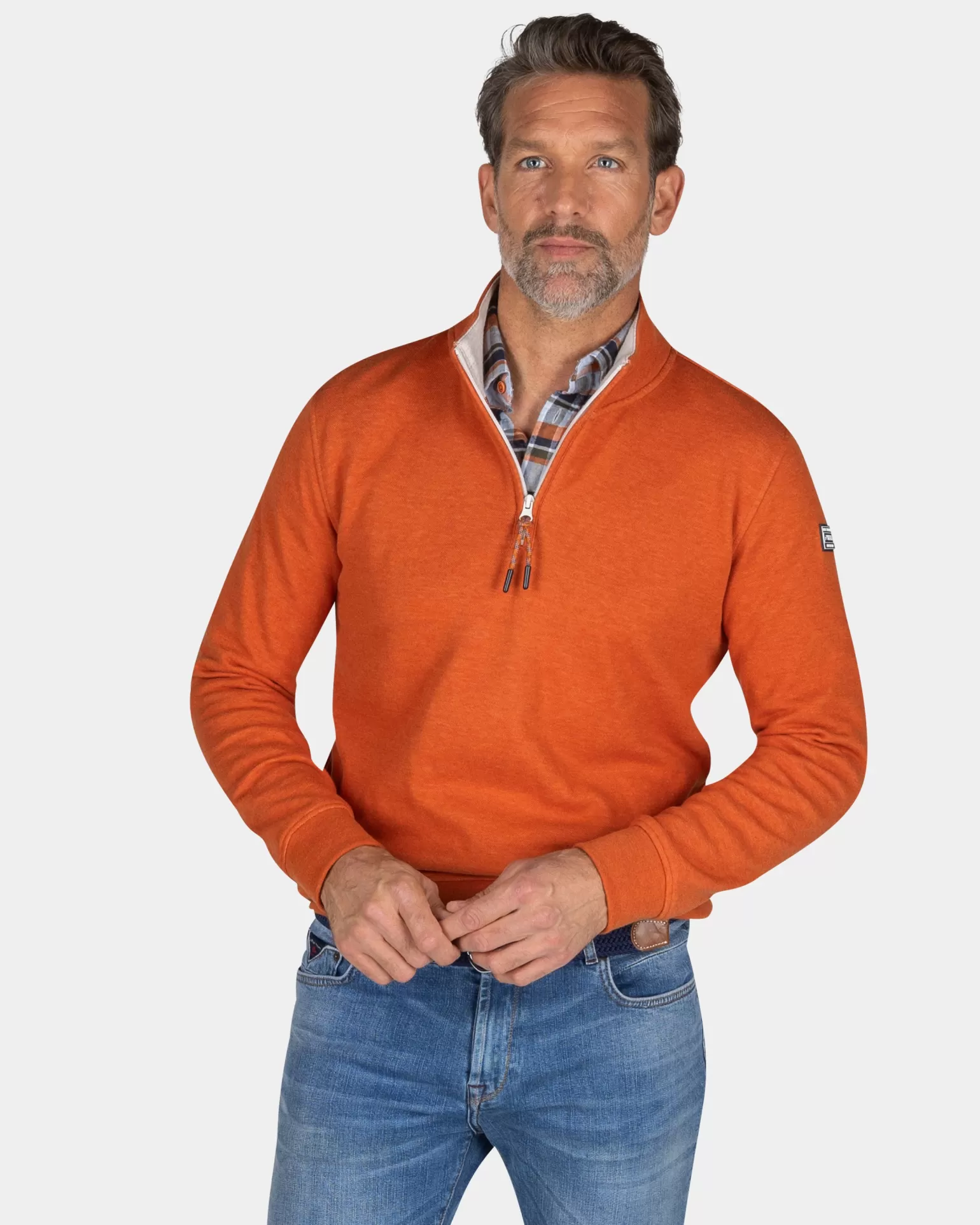 Orange Half-zip Sweater - | NZA New Zealand Aucklanc Discount