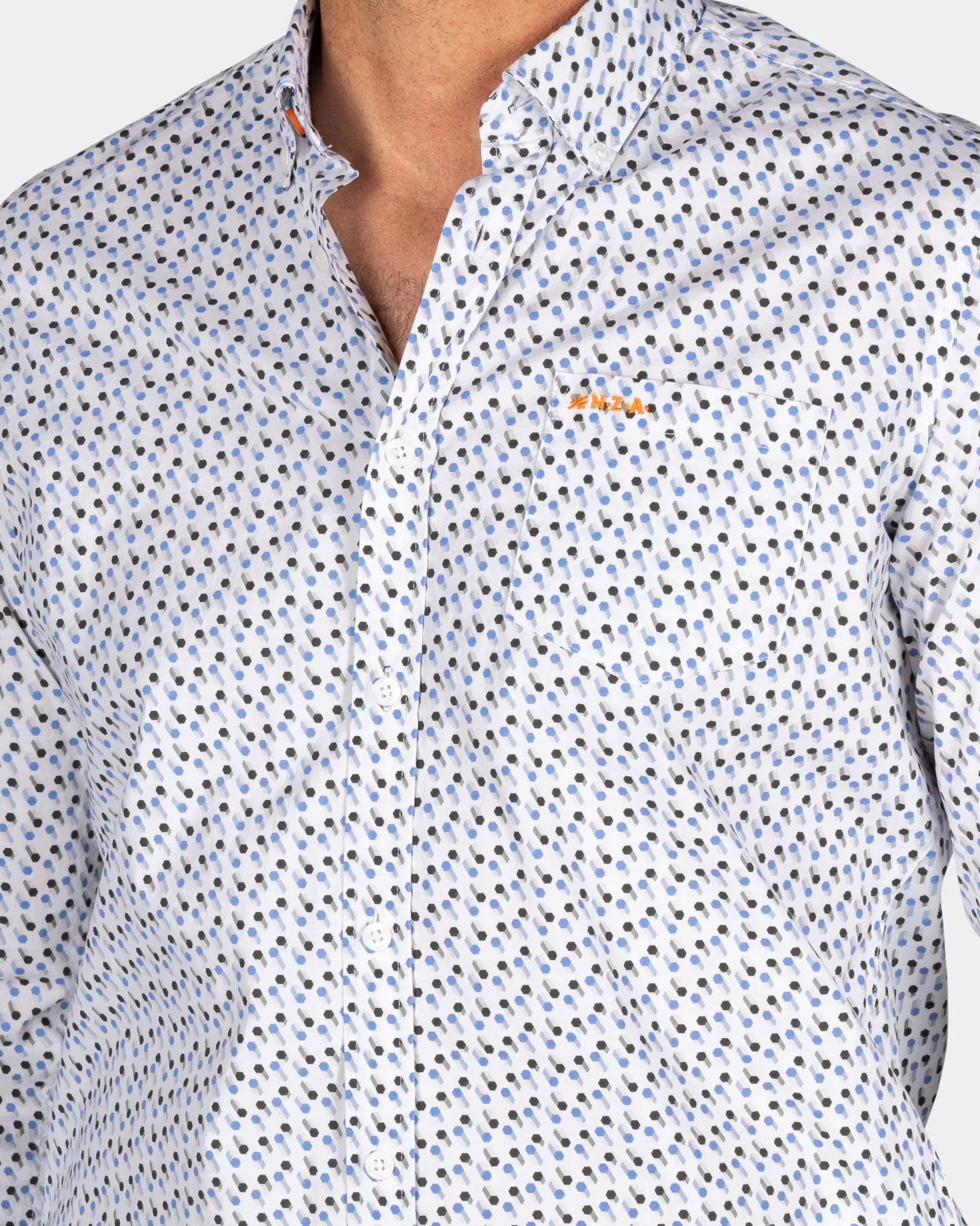 Printed Cotton Shirt - | NZA New Zealand Aucklanc Outlet