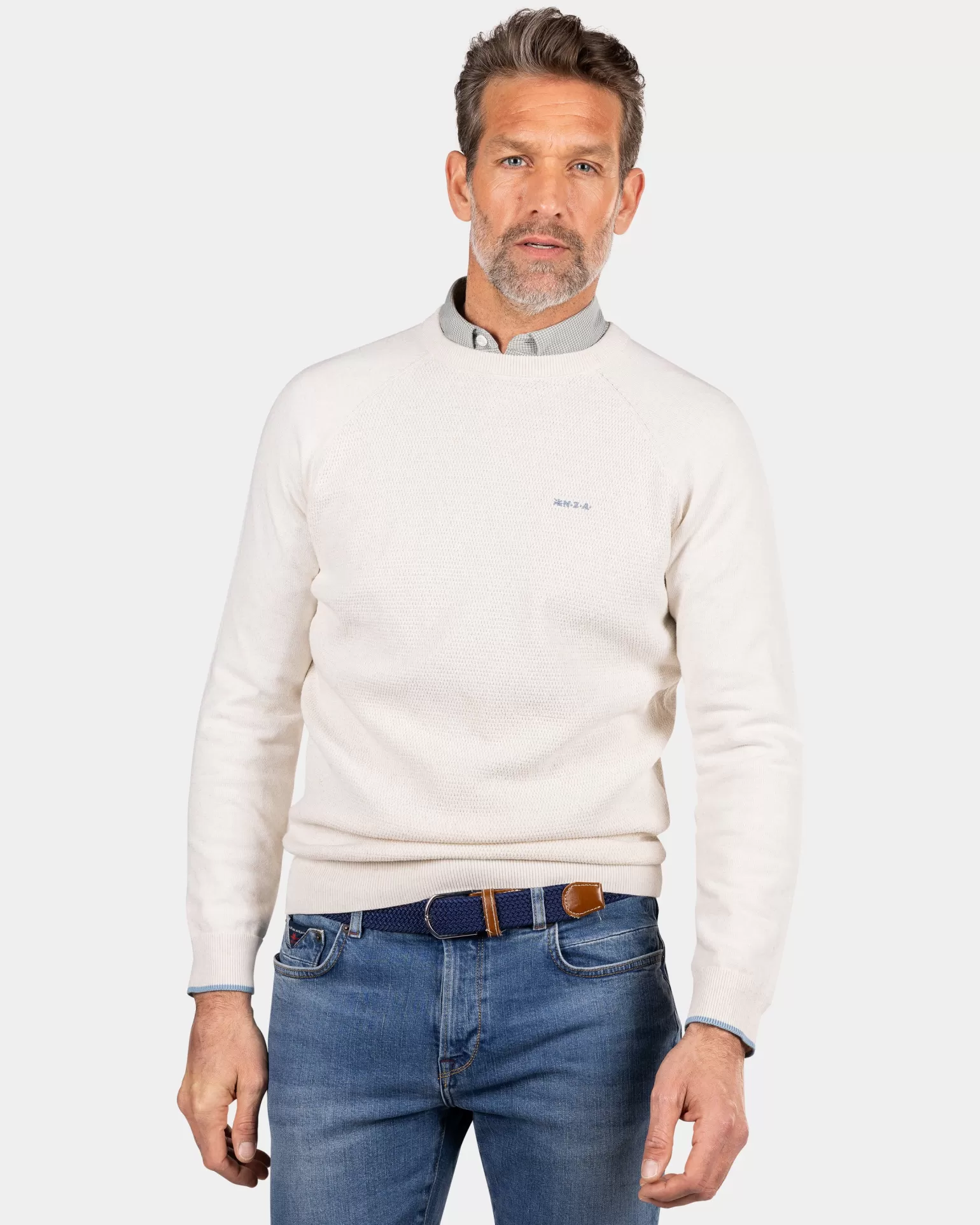 White Crew Neck Pullover - | NZA New Zealand Aucklanc Best Sale